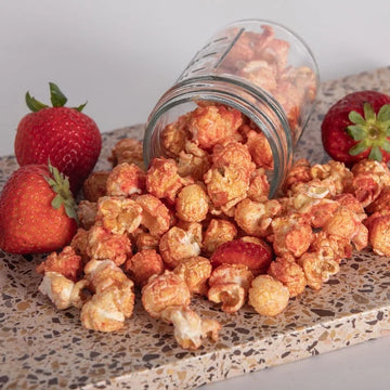Pop Island Popcorn Austin. Strawberry