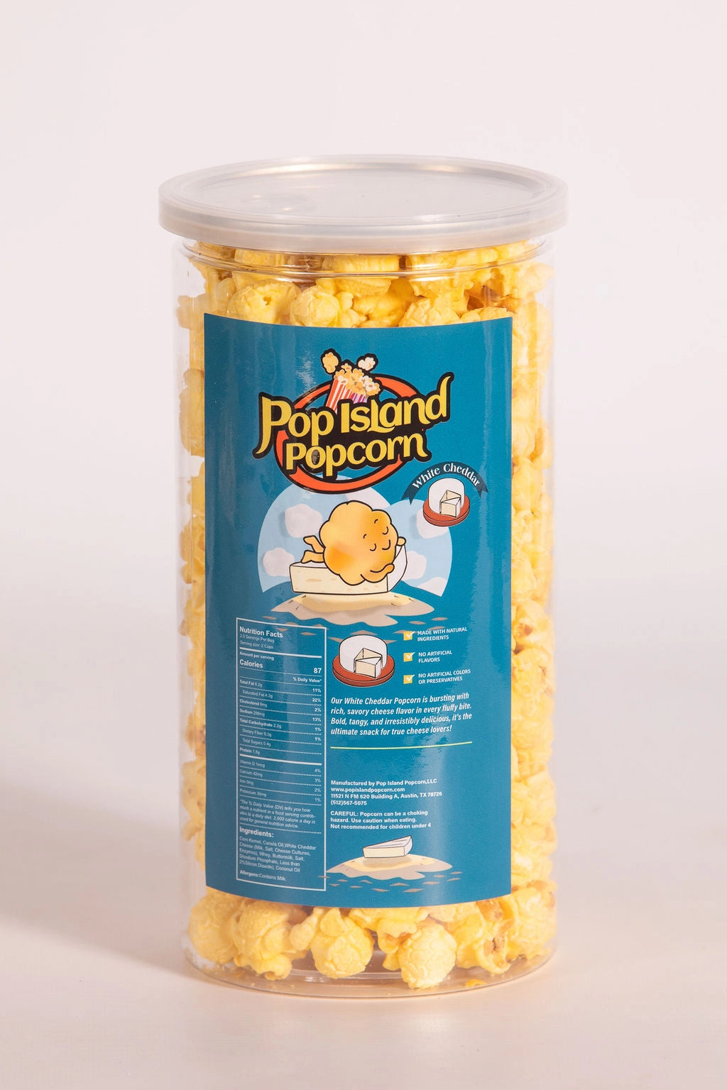 Pop Island Popcorn Austin White Cheddar