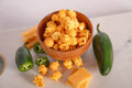 Pop Island Popcorn Austin. Jalapeño Cheddar