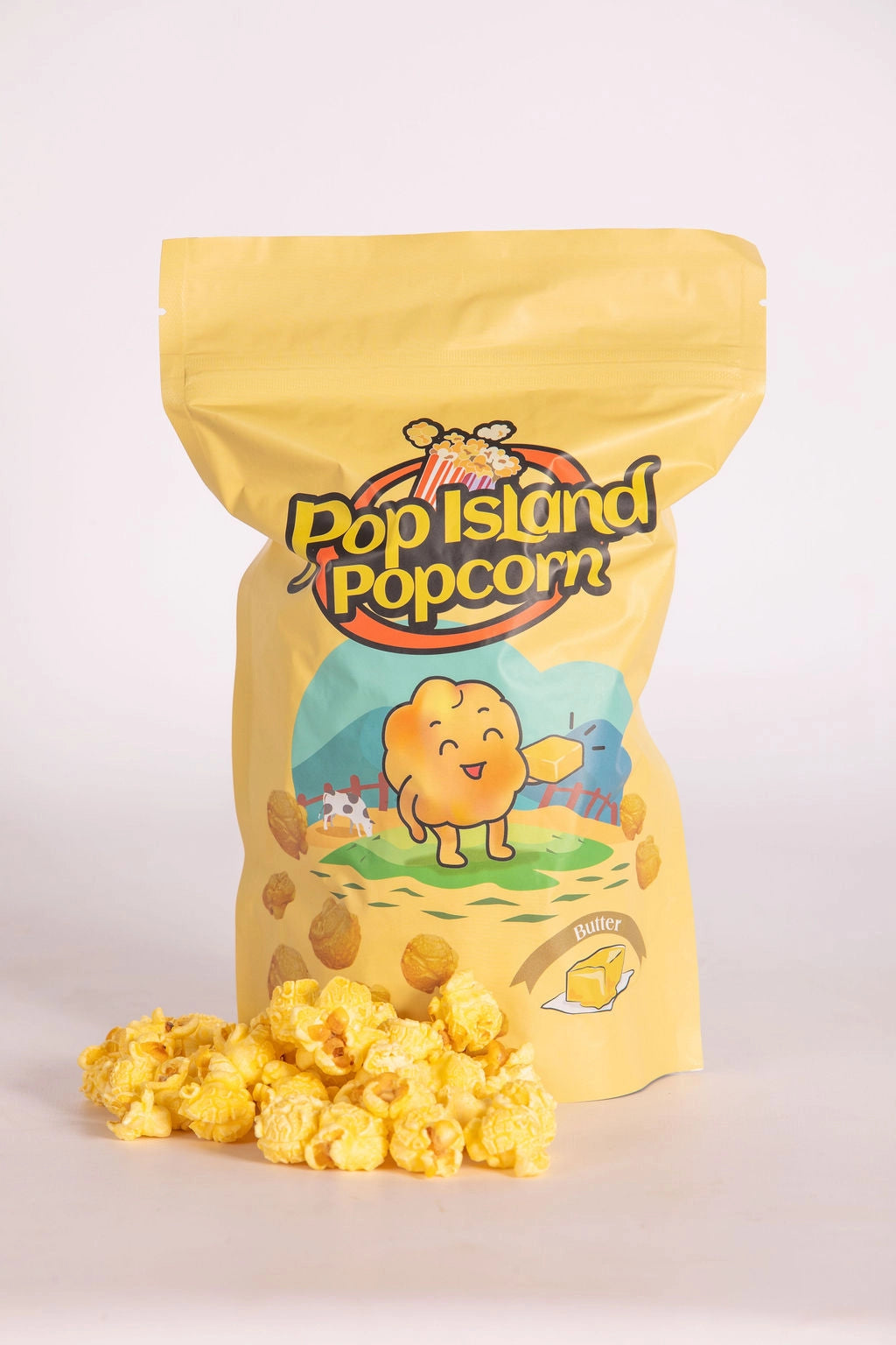 Pop Island Popcorn Austin. Butter Popcorn